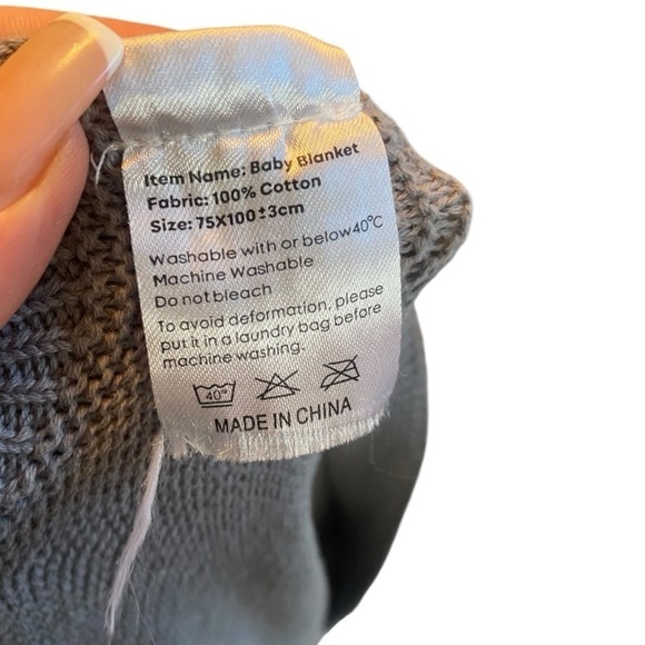 BUNNY Animal Blanket with Poof Tail & Fabric Ears - Picture 9 of 10